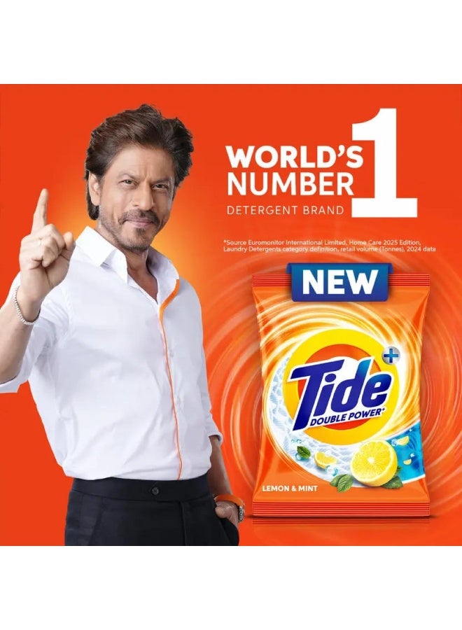 Tide Double Power Lemon & Mint Detergent Powder 1Kg - Image 3